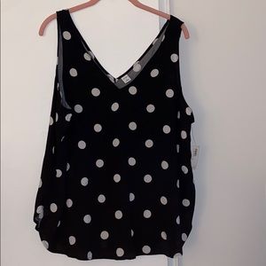 Old Navy Polka Dot Sleeveless Blouse Top